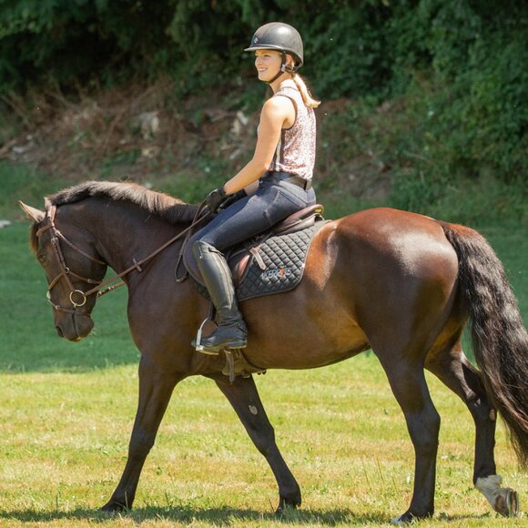 Kerrits Activewear Stretch Denim Knee Patch Riding Breech Size LDENIM / L - Picture 4 of 10